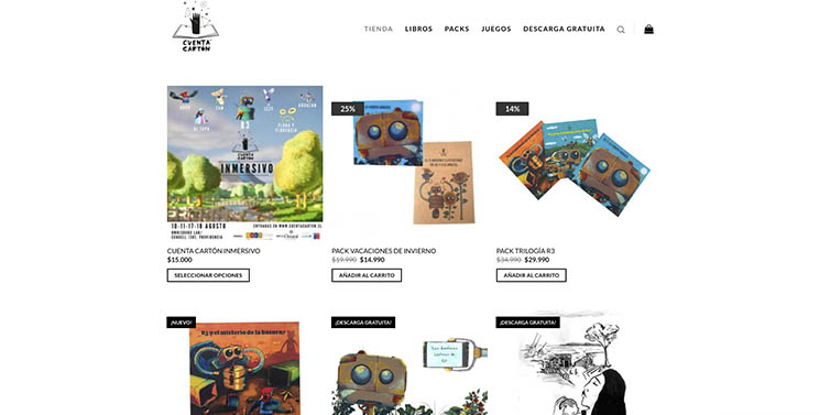 Web Cuenta Cart&oacute;n detalle ecommerce
