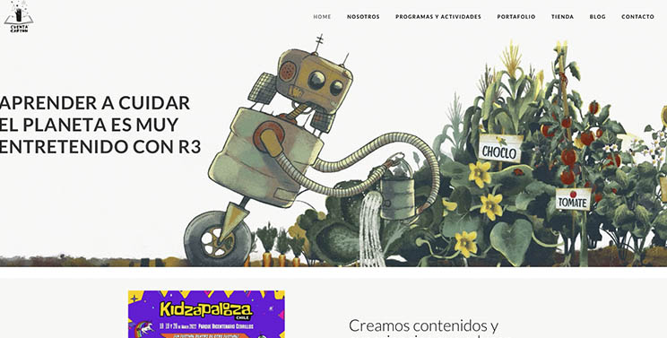 Diseño web para Cuenta Carton. Home