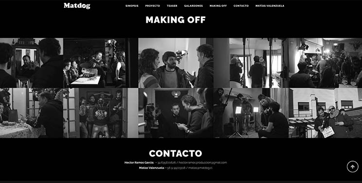 Web Matdog detalle contacto