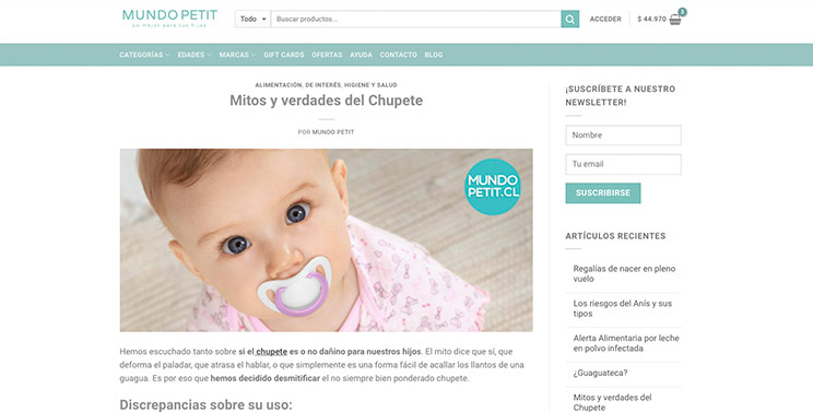 Blog ecommerce Mundo Petit