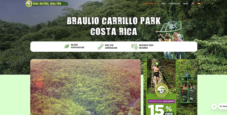 Rainforest Adventures campa&ntilde;a de SEO internacional