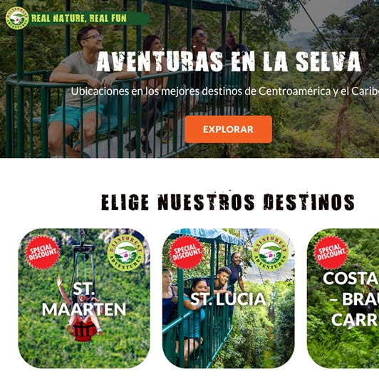 Campa&ntilde;a SEO internacional Rainforest Adventures